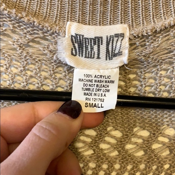 Tan cropped cardigan - Picture 2 of 3